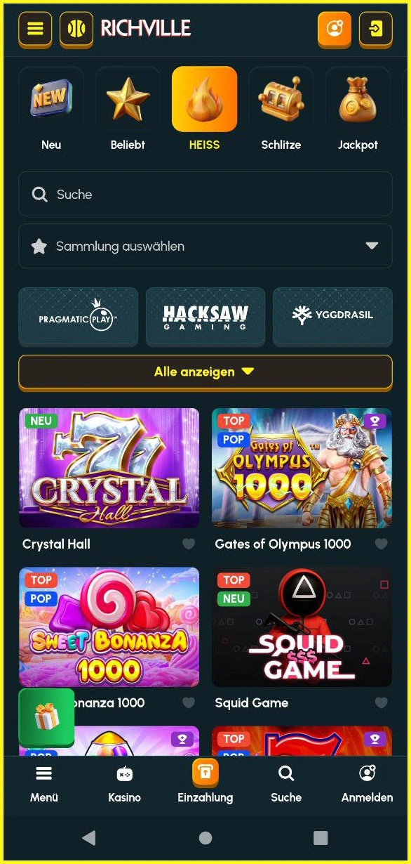 Beliebteste Spiele bei Richville Casino – Jetzt heiße Slots entdecken
